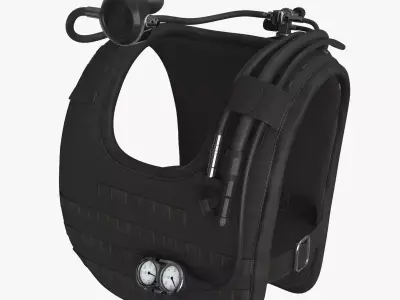 Diving Equipment Low-poly 3D model