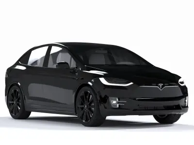 Tesla model x 3d Model Low-poly 3D model