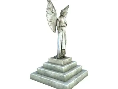 Angel Statue Low-poly 3D model
