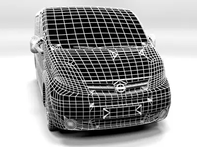 NISSAN PRIMASTAR LONG LOWPOLY Low-poly 3D model