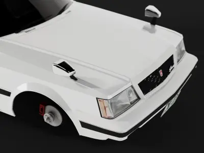 Toyota Mark II GX61 HARDTOP  Low-poly 3D model