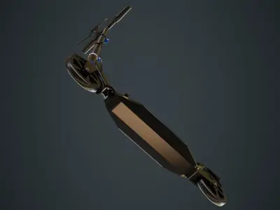 Kick Scooter 1 Untextured 3D model