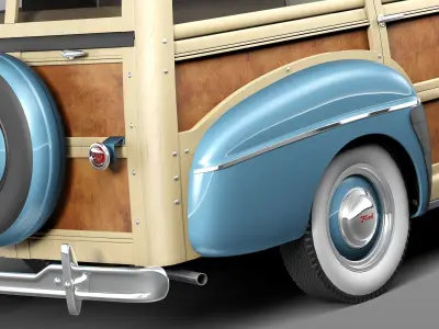 F48 Woody Station Wagon 3D model