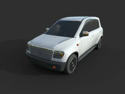 Generic  Hatchback 01 Clean White Low-poly 3D model