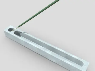 Incense Burner 3  Low-poly 3D model