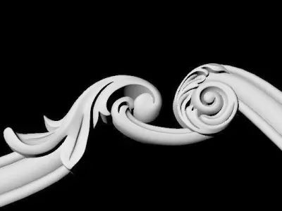 Central decor ornament for furniture 3D model 133