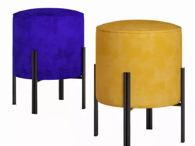 Pufic two stools with legs Free 3D model