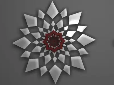islamic geometry flower Free low-poly 3D model