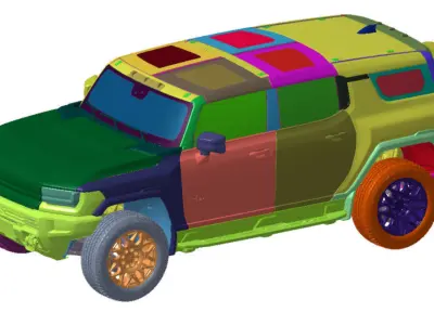 GMC HUMMER EV SUV Edition 2024 Vehicle 3d scan model 3D model 3D model