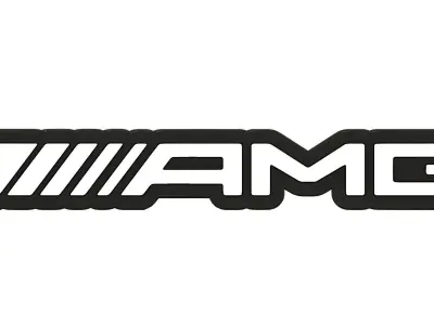 Mercedes Benz and AMG Stand Logo  3D print model