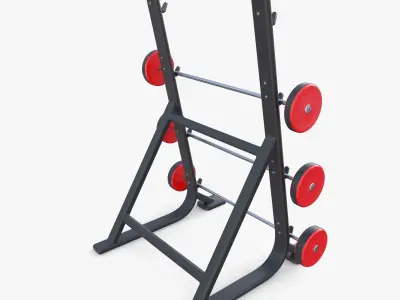 Barbell rack 3D model