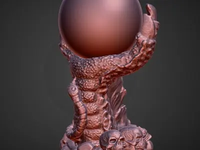 Dragon Claw Crystal Ball holder and base decoration 3D print model