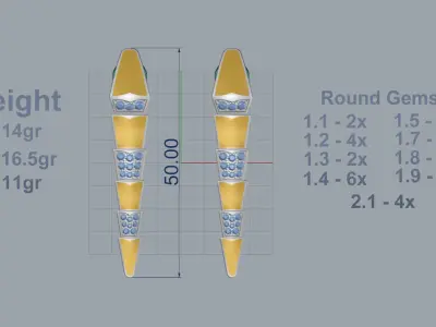 Bvlgari Serpenti Earrings 3D print model