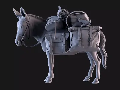 Mule Sculpture 3D print model