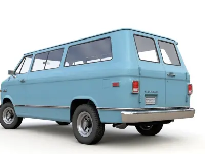 Chevy Van Beauville 1971 3D model