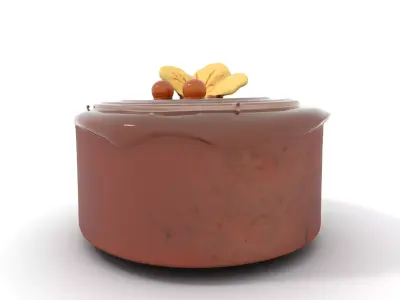 Delicious Chocolate Cake model pack Low-poly 3D model