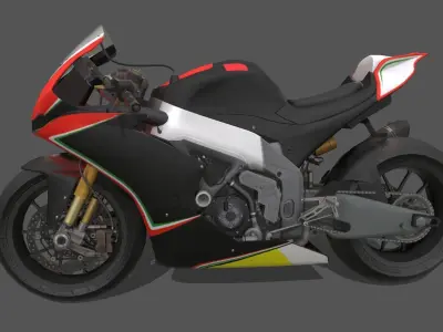 Sportbike1 Low-poly 3D model