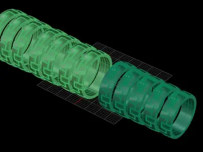 Wedding rings 047 3D print model