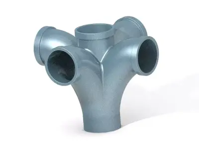 PVC Fitting Four Y BEND 3D print model