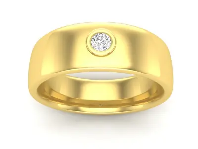 AV 576 Round Diamond Mens Fashion Wedding Band 3D print model