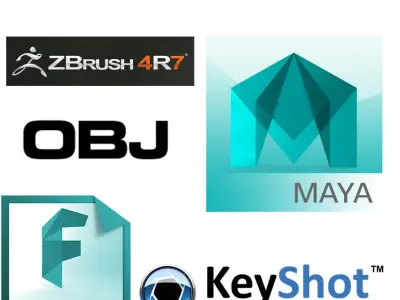 Polar Bear Modern Marble Sculpture Low-poly 3D model