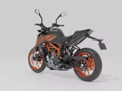 KTM DUKE 250 2022 blender rendering Low-poly 3D model