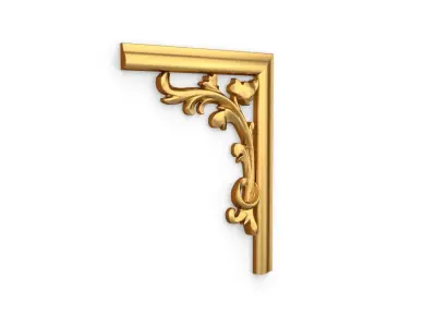 Classic carved corner decor ornament 364 3D model