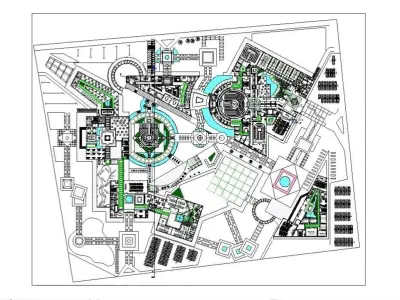 CULTURAL CENTER -compelete revit project -P6 3D model