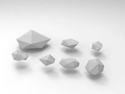 Lowpoly rock 3d model free Free 3D model