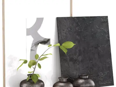 RH Vintage Indian Iron Vessel Collection  Low-poly 3D model