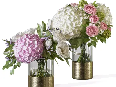 Flower Set 088 3D model