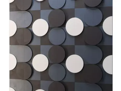 Sahra Decorative Wall 3d Panel  02 3D model
