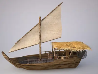 Arabic Dhow Boat 3D model