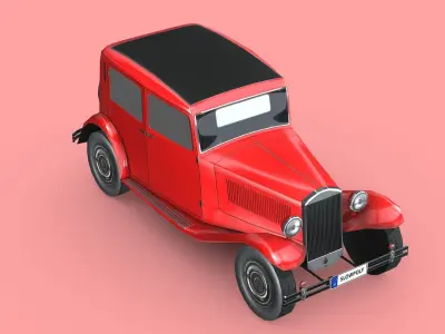 Lancia Augusta 1933 Low-poly 3D model