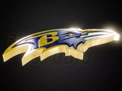 Baltimore Ravens logo - Cinematic - 3D print 3D model