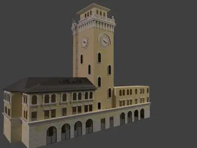 the clock tower in Sochi 3D model