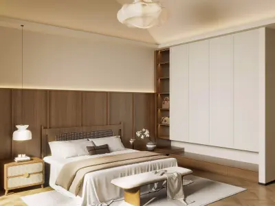 Modern Bedroom 3D Model 3D model