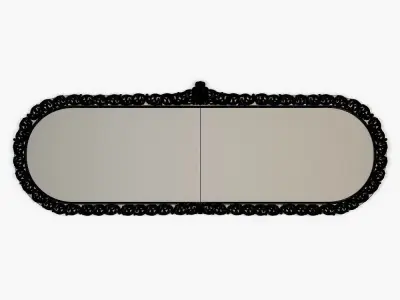 Oval classic mirror 3D model