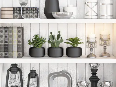 decorative set 39 3D model purchase