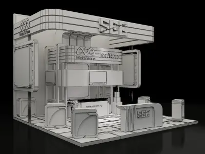 Booth Exhibition Stand a141 3D model