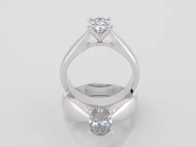 Oval 0-75-CT Quarter Round Profile Shank Width 3-75mm 3D print model