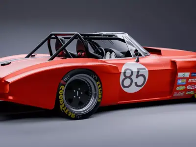 Rigged Muscle Car Pack 4 Custom Liveries 3D model