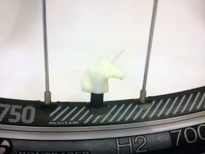 Car Truck Bike Van Tire Tyre Wheel Valve Stem Caps Cover Unicorn 3D print model