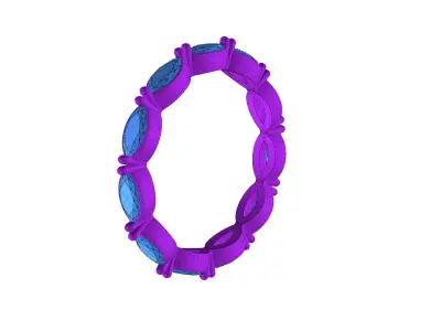 5x2 MARQUISE ETERNITY BAND 3D print model