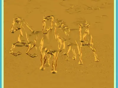 Horse Wall Relief 3D model