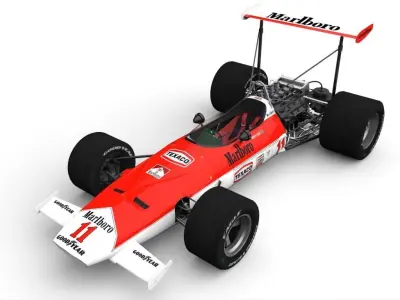 Mclaren M7A Low-poly 3D model
