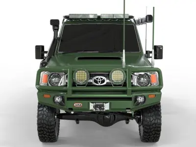 Landcruiser 2020 79 Series with Phoenix Tray  Core Off-Road 3D model