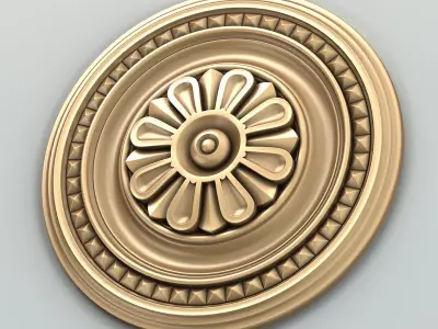 Round rosette 020 3D model