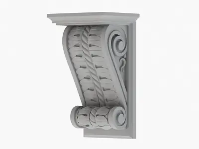 Scroll Corbel 03 3D model