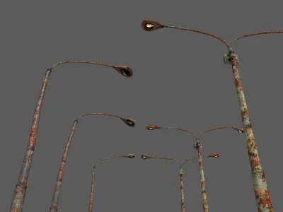 Street Rust Exterior Pack  Free low-poly 3D model
